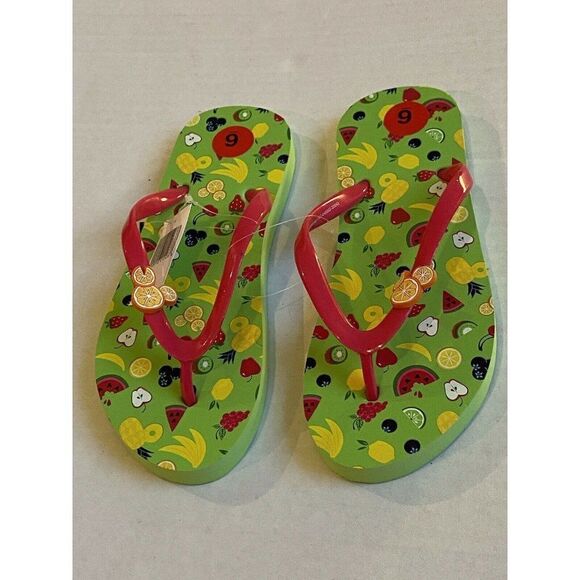 Disney Parks Hidden Mickey Mouse Flip Flops Sz 6 - Picture 1 of 11